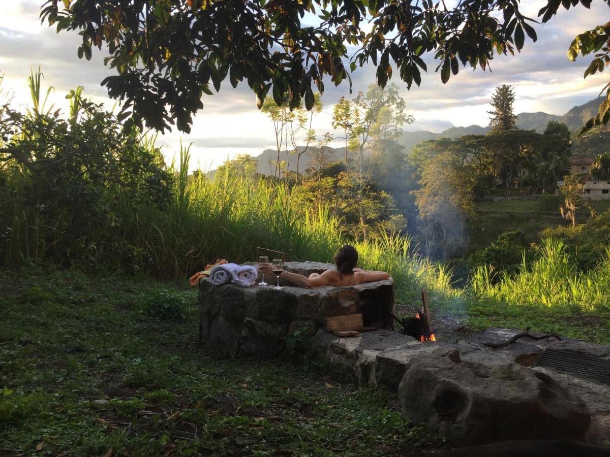 Вилла Glamping El Arbol En La Casa Сан-Антонио-дель-Текендама Экстерьер фото